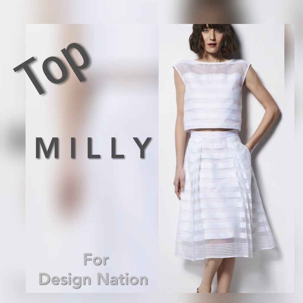 ⬇️MILLY for Design Nation Top White NWT Sz S